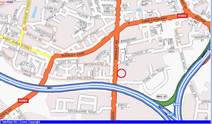 Map of Farnworth Tyre & Exhaust Centre